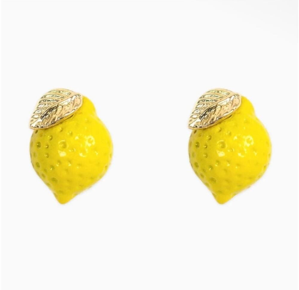 Zesty Babe Lemon Studs Earrings